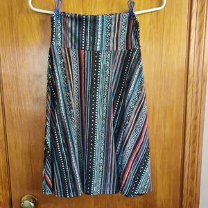 Urban Coco Striped Midi Skirt